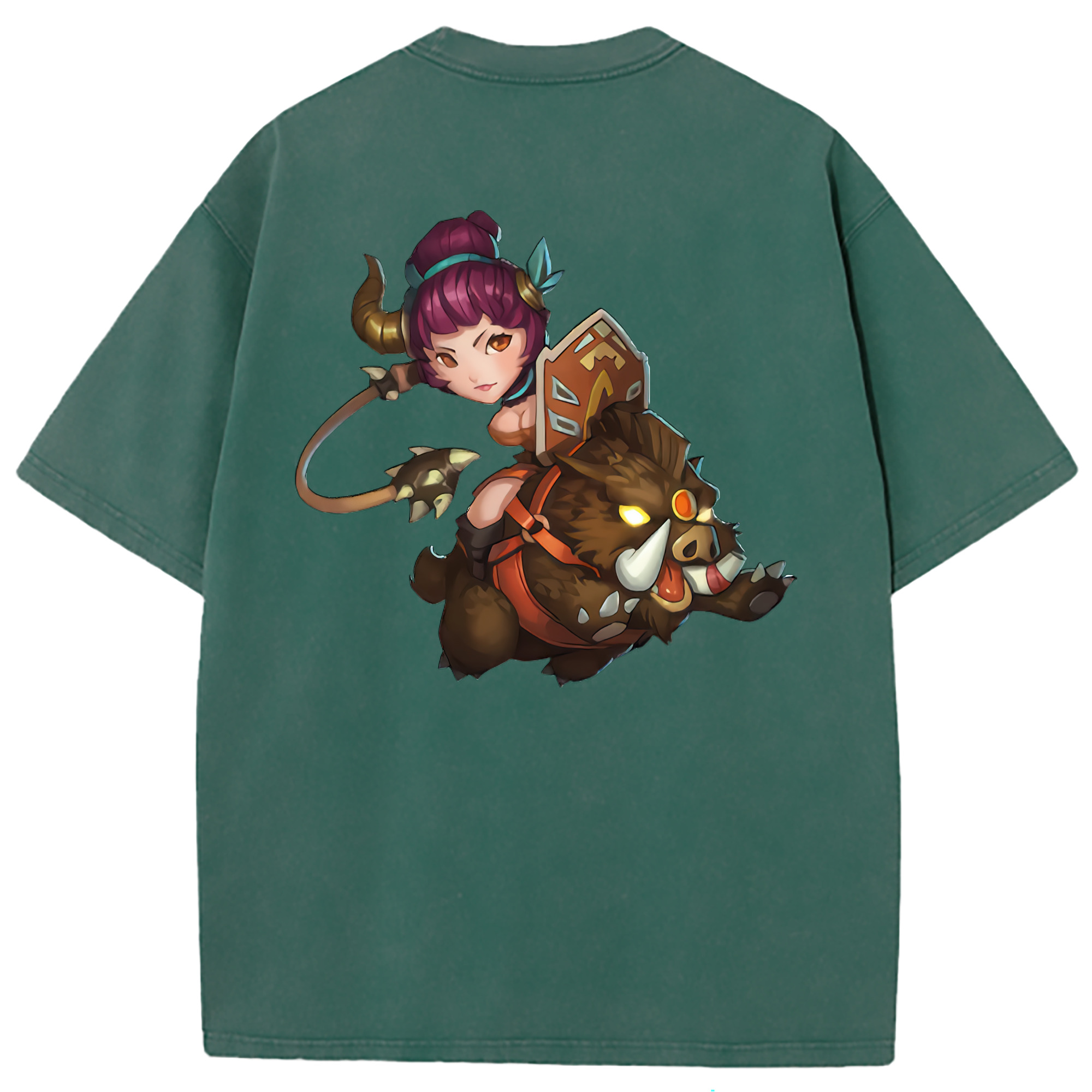 （画像用） リーグ・オブ・レジェンド League of Legends LOL 綿100% ヴィンテージ風 半袖Tシャツ（背面プリント）